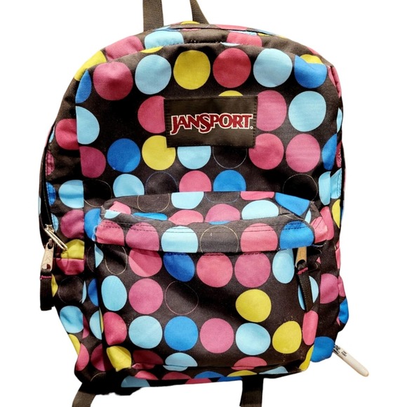 Jansport Bags Jansport Multi Color Polka Dot Backpack Poshmark